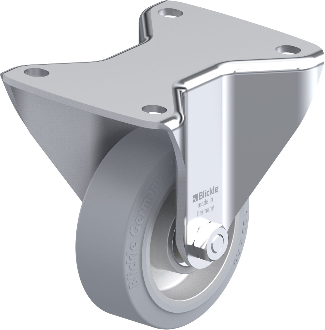 Bockrolle BH-ALEV 100K-3-SG, Ø 100 mm, max. 200 kg, Aluminium-Druckguss