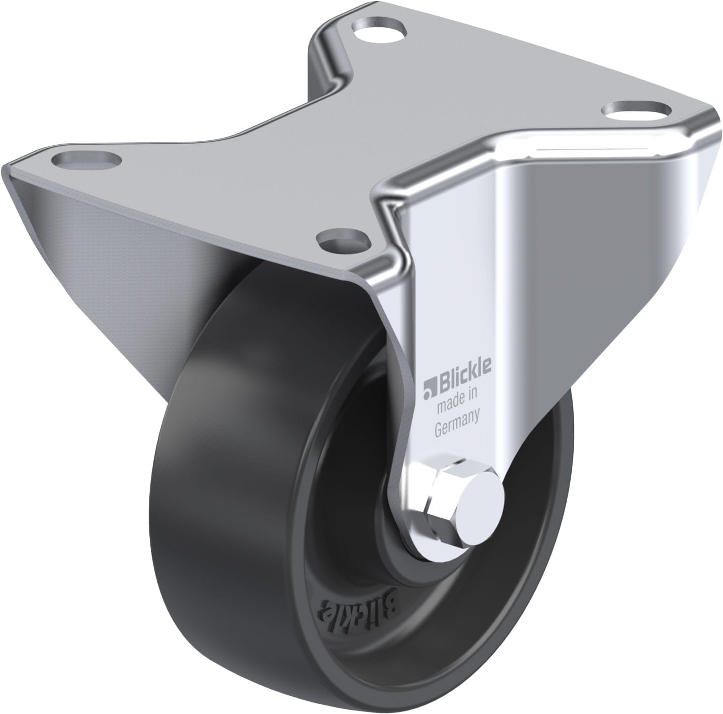 Bockrolle B-PP 80R, Ø 80 mm, max. 120 kg, hochwertiges Polypropylen