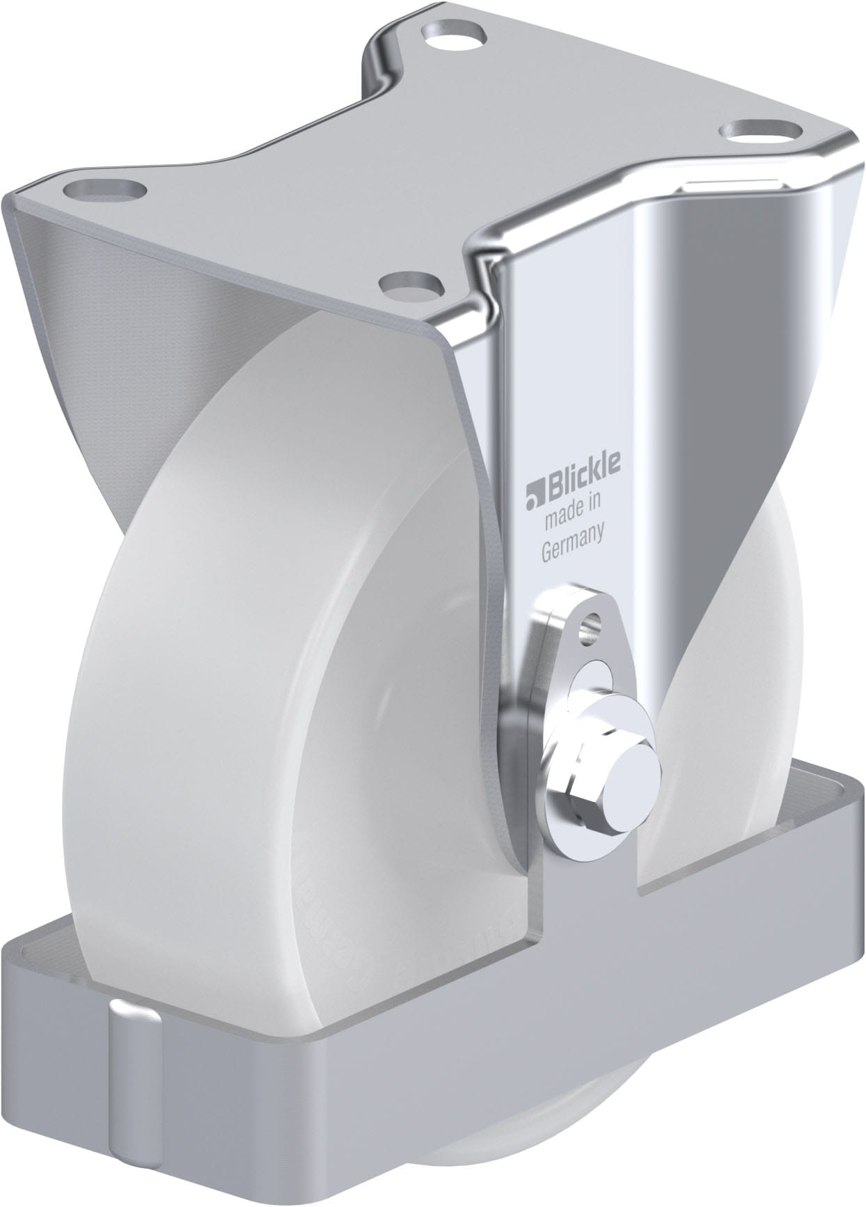 Bockrolle B-PO 125R-FS, Ø 125 mm, max. 250 kg, hochwertiges Polyamid 6