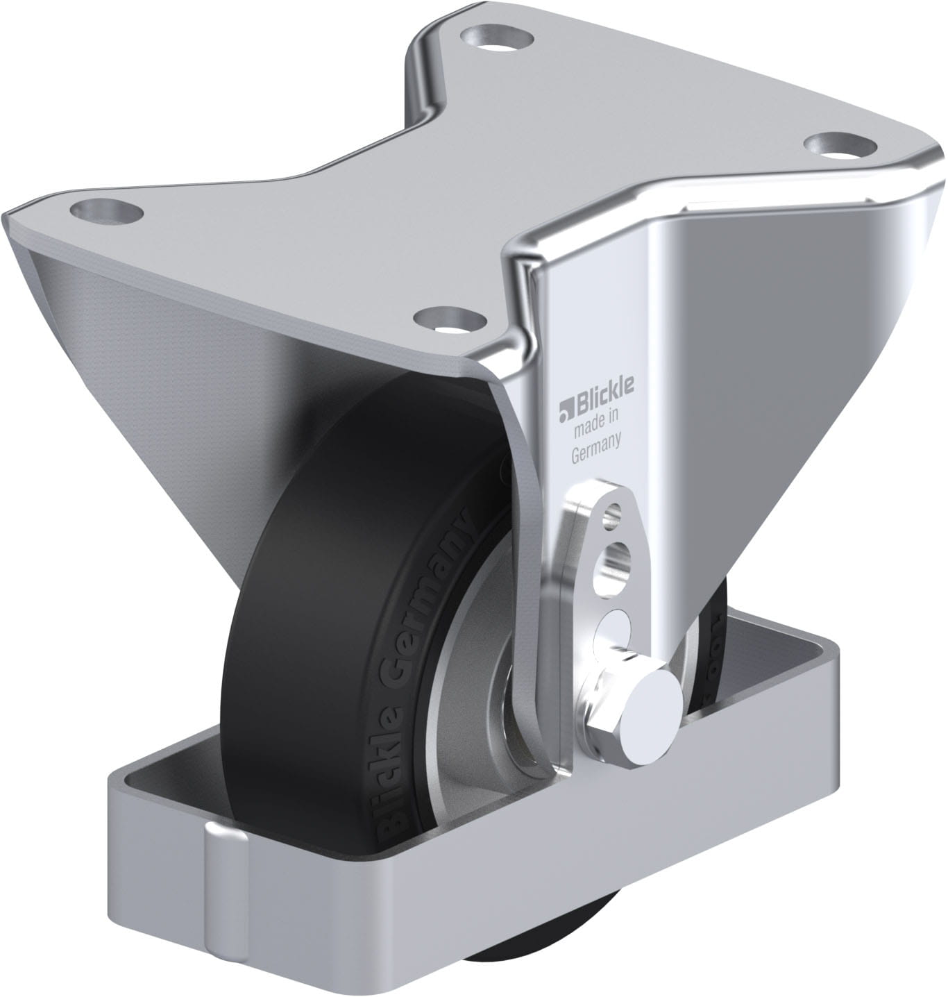 Bockrolle BH-ALEV 100K-3-FS, Ø 100 mm, max. 200 kg, Aluminium-Druckguss