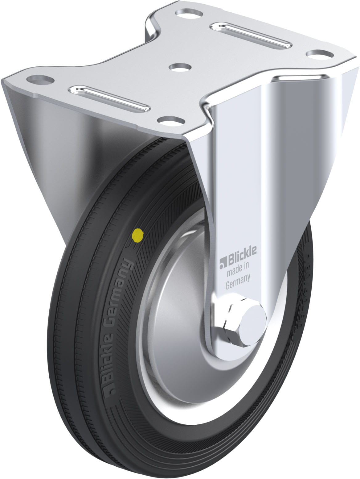 Bockrolle B-V 162R-EL-FA, Ø 160 mm, max. 135 kg, Stahlblech
