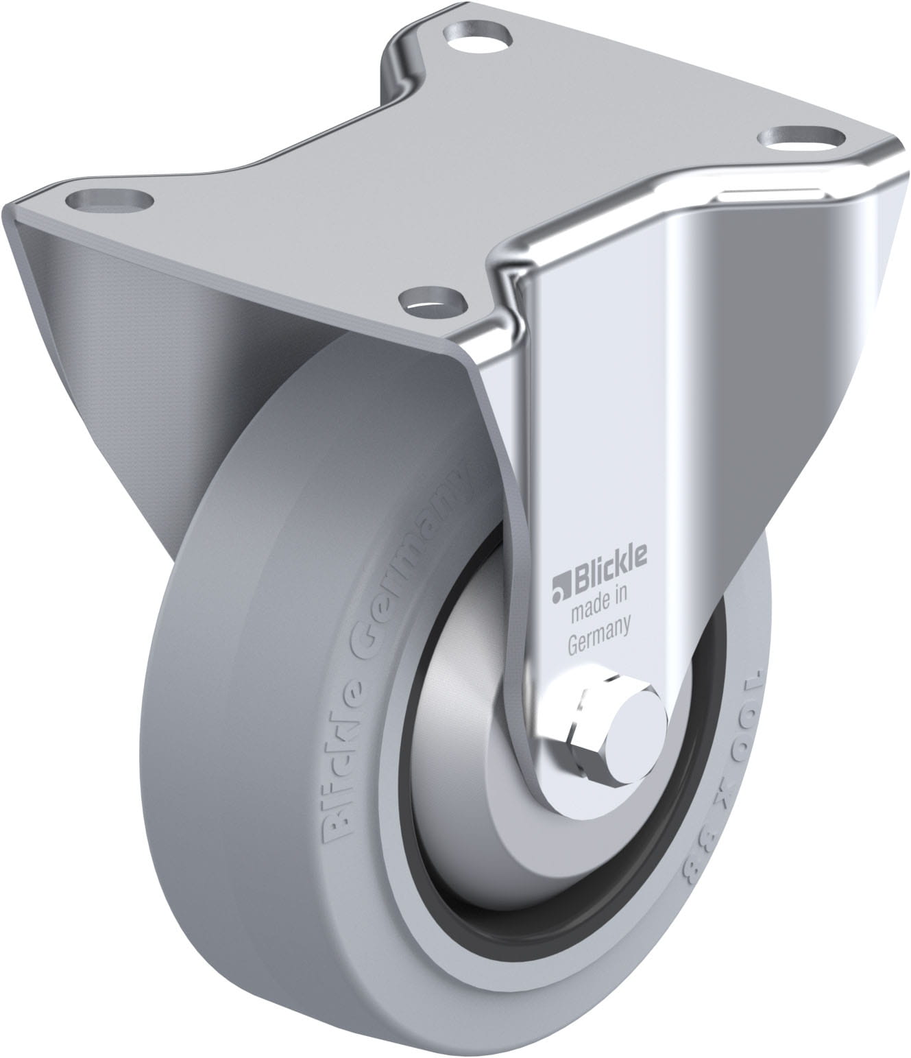 Bockrolle B-POEV 100R-SG-FA, Ø 100 mm, max. 200 kg, hochwertiges Polyamid 6
