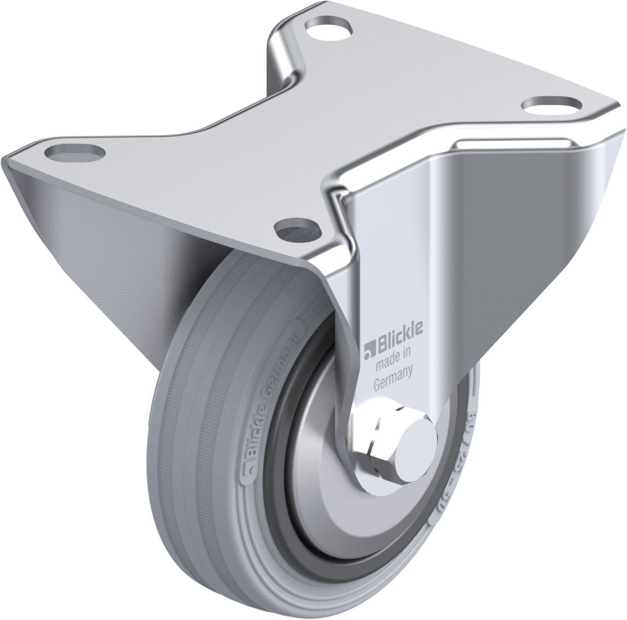 Bockrolle B-VPP 80G-SG-FA, Ø 80 mm, max. 50 kg, hochwertiges Polypropylen