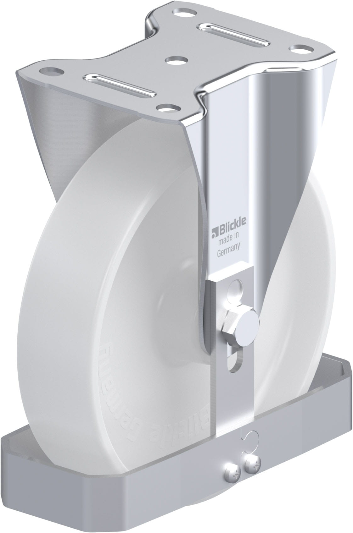 Bockrolle B-PO 200R-FS, Ø 200 mm, max. 400 kg, hochwertiges Polyamid 6