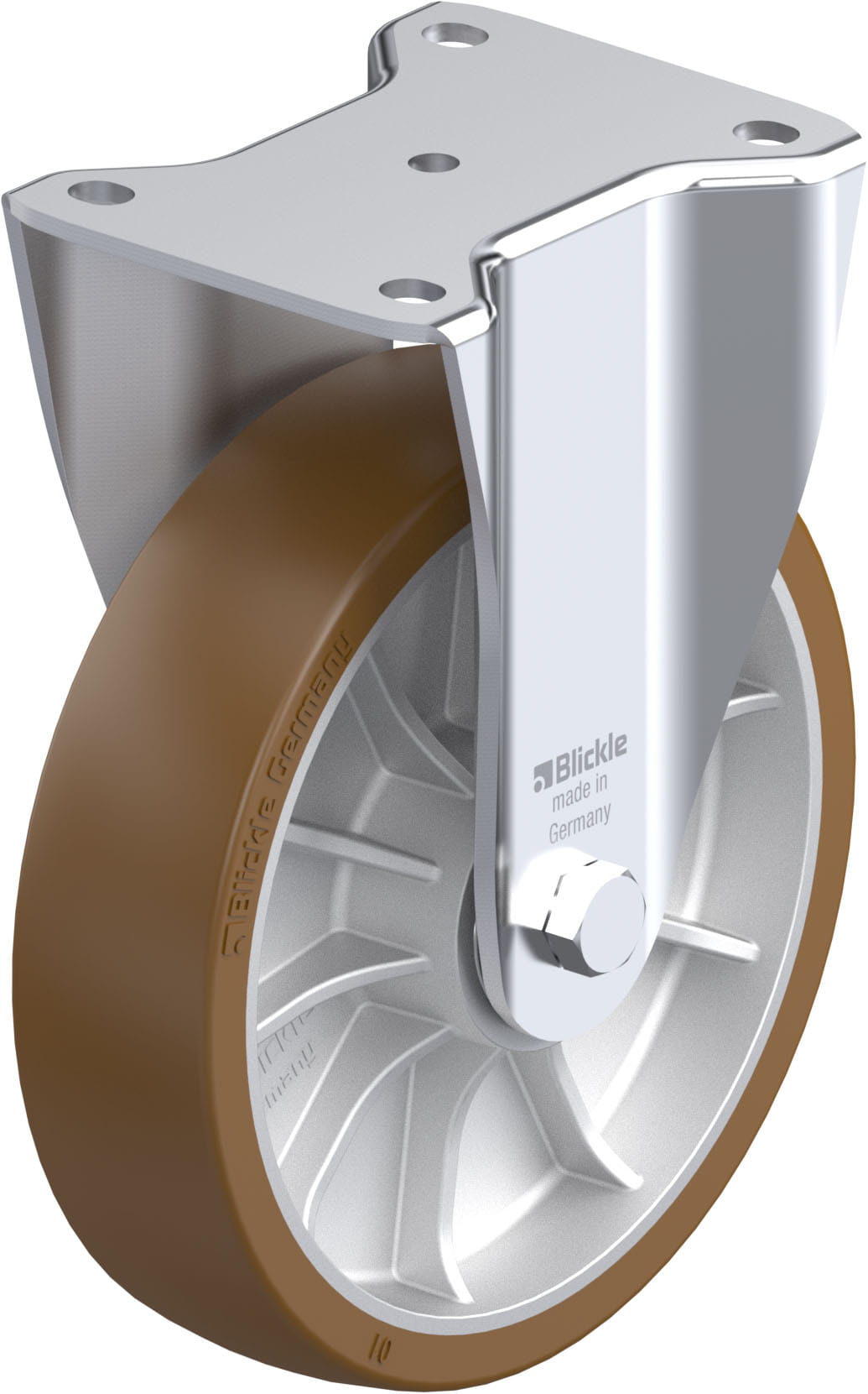 Bockrolle BH-ALB 202K, Ø 200 mm, max. 900 kg, Aluminium-Druckguss
