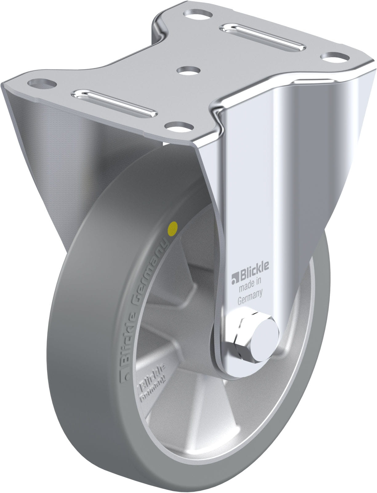 Bockrolle B-ALTH 151K-AS, Ø 150 mm, max. 400 kg, Aluminium-Druckguss