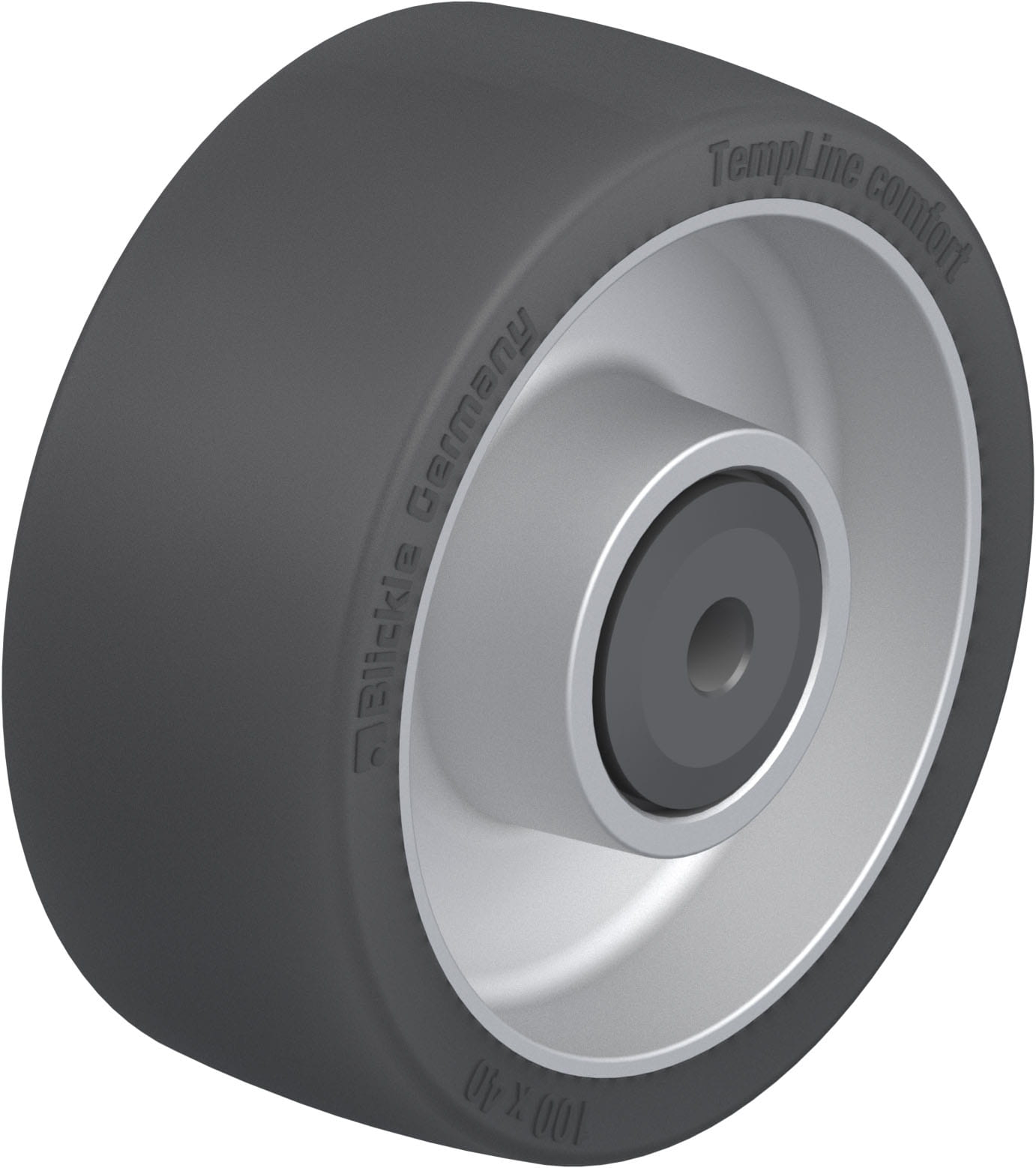 Rad ALSI 100/8HKA, Ø 100 mm, B 40 mm, Aluminium-Druckguss