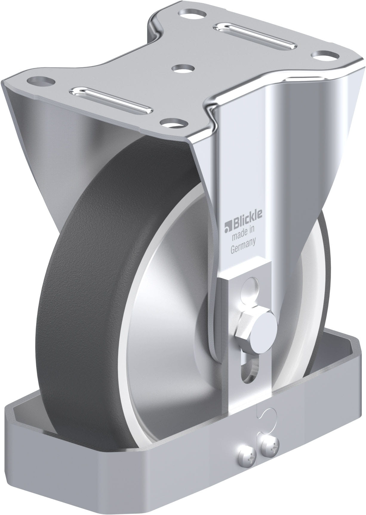 Bockrolle B-POTH 160R-FA-FS, Ø 160 mm, max. 400 kg, hochwertiges Polyamid 6