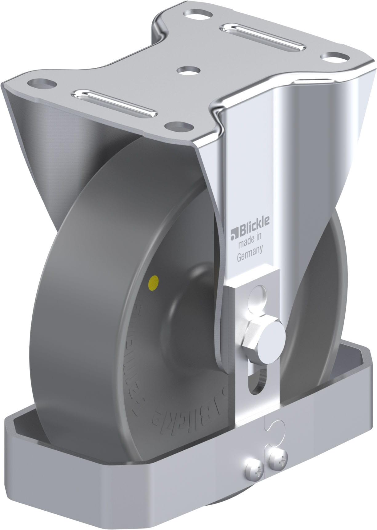 Bockrolle B-PO 160G-ELS-FS, Ø 160 mm, max. 400 kg, hochwertiges Polyamid 6