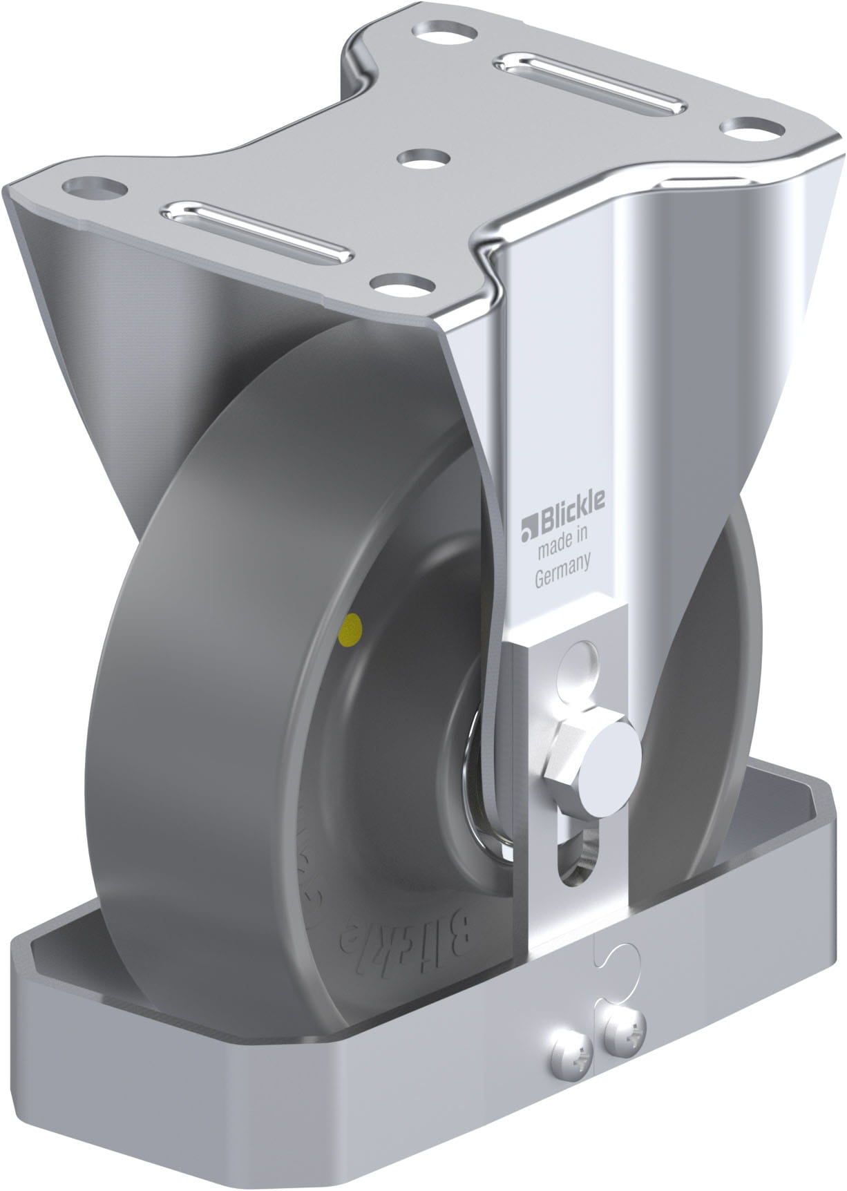 Bockrolle B-PO 150K-ELS-FS, Ø 150 mm, max. 400 kg, hochwertiges Polyamid 6