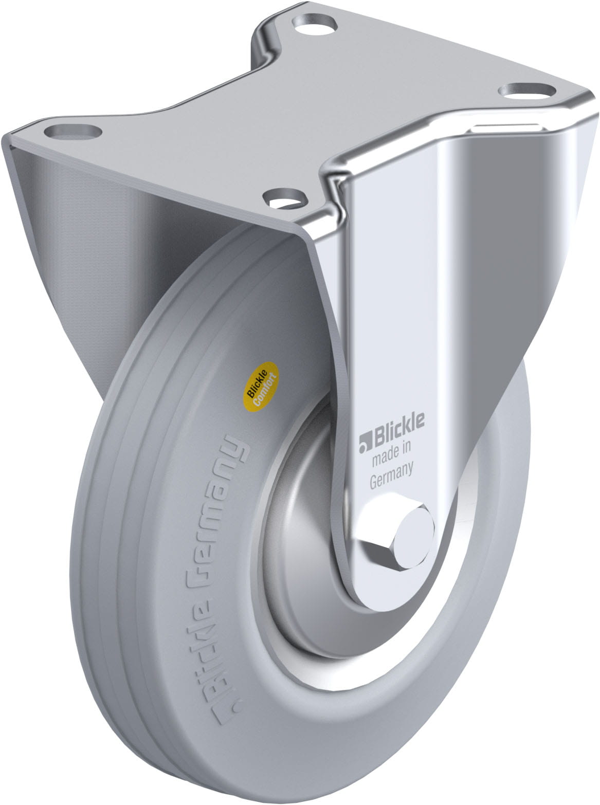 Bockrolle B-RD 125R-VLI-FA, Ø 125 mm, max. 120 kg, Stahlblech