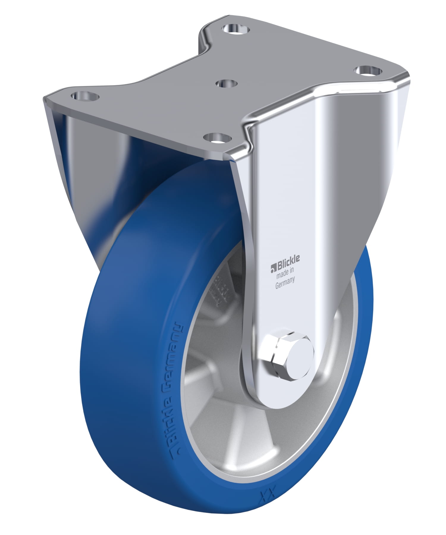 Bockrolle BH-ALBS 160K, Ø 160 mm, max. 580 kg, Aluminium-Druckguss