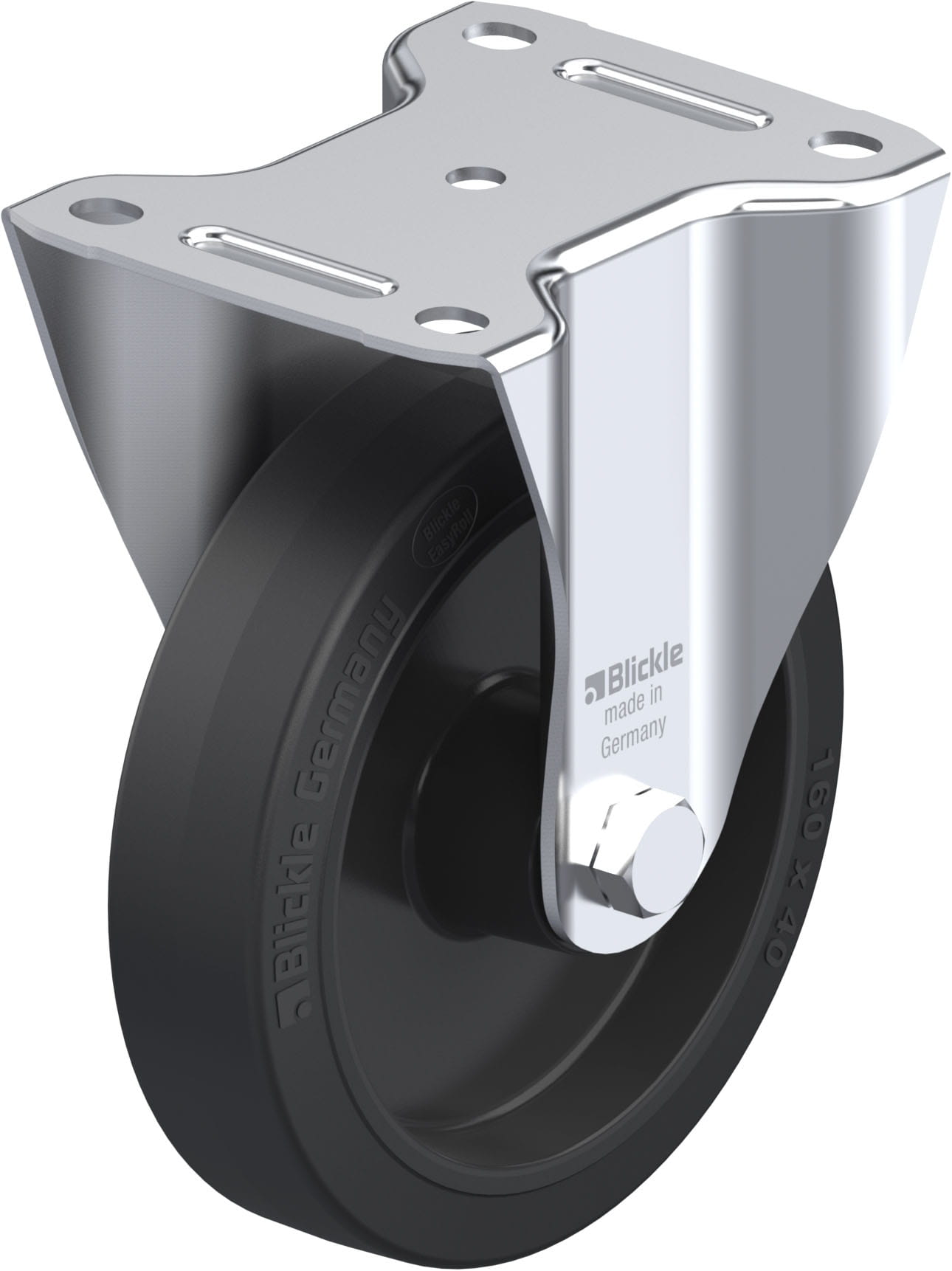 Bockrolle B-POEV 161R, Ø 160 mm, max. 320 kg, hochwertiges Polyamid 6