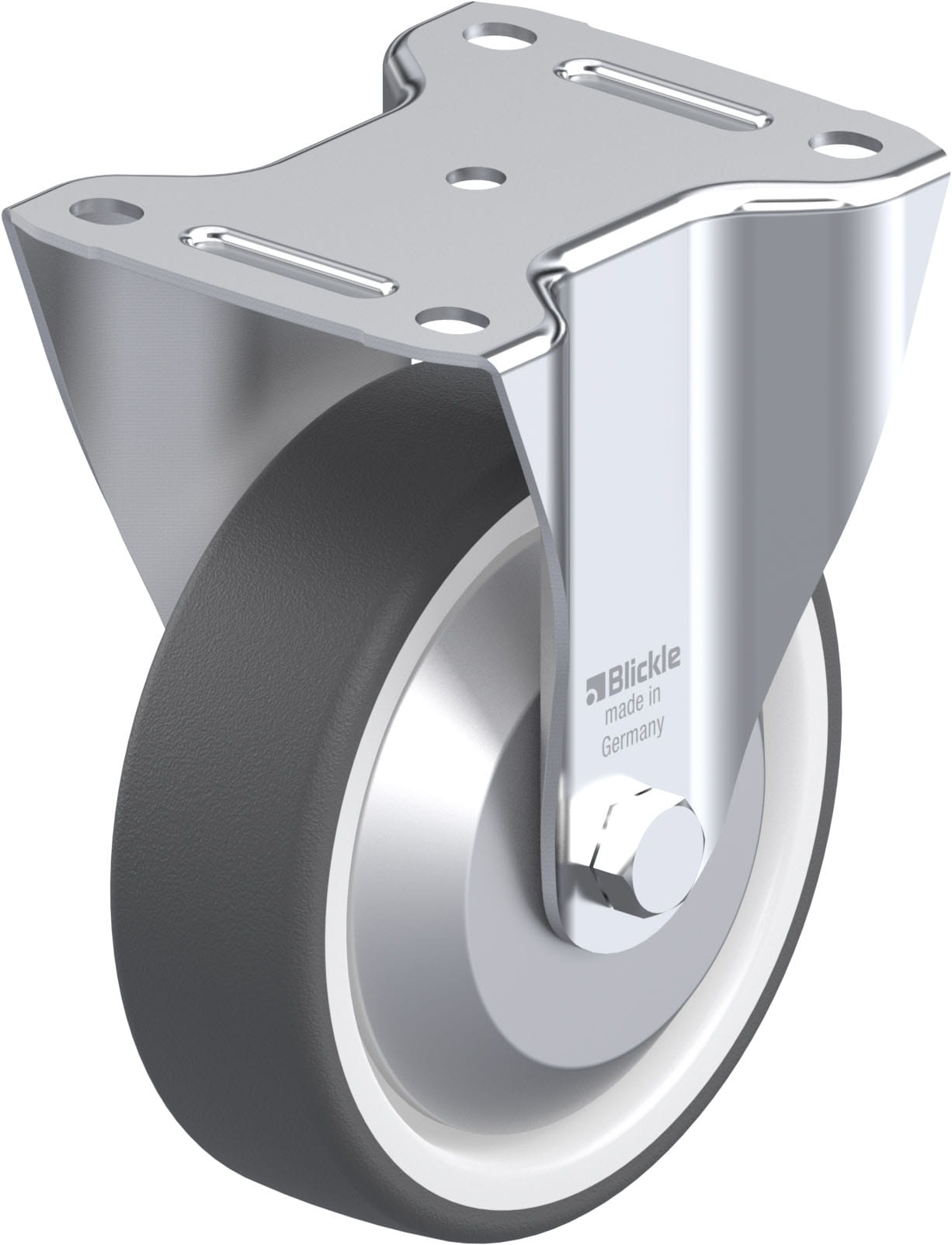 Bockrolle B-POTH 150R-FA, Ø 150 mm, max. 400 kg, hochwertiges Polyamid 6