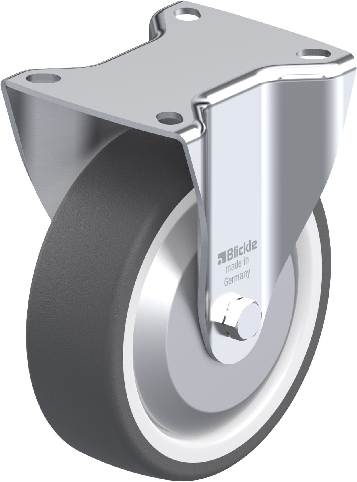 Bockrolle B-POTH 125G-FA, Ø 125 mm, max. 250 kg, hochwertiges Polyamid 6