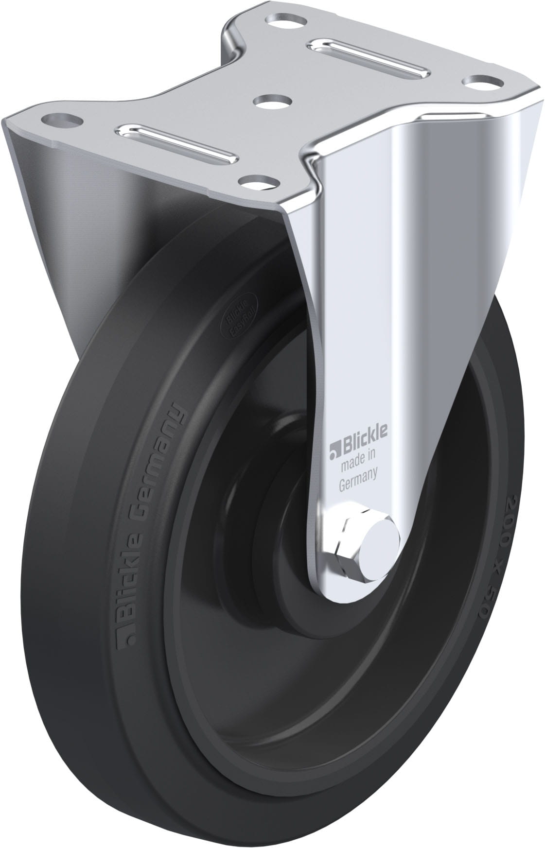 Bockrolle B-POEV 200KA, Ø 200 mm, max. 400 kg, hochwertiges Polyamid 6
