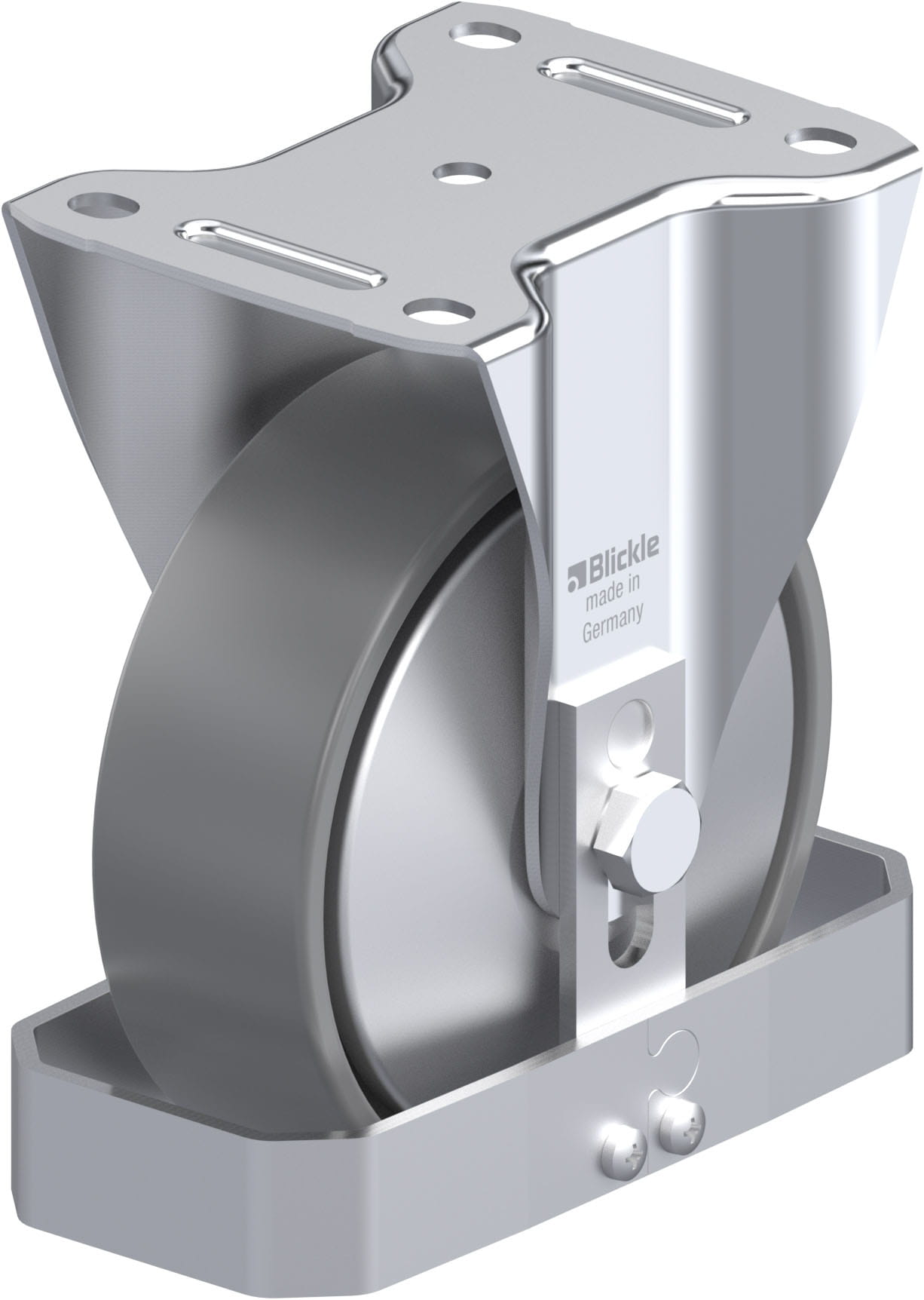 Bockrolle B-PO 150G-ELS-FA-FS, Ø 150 mm, max. 400 kg, hochwertiges Polyamid 6