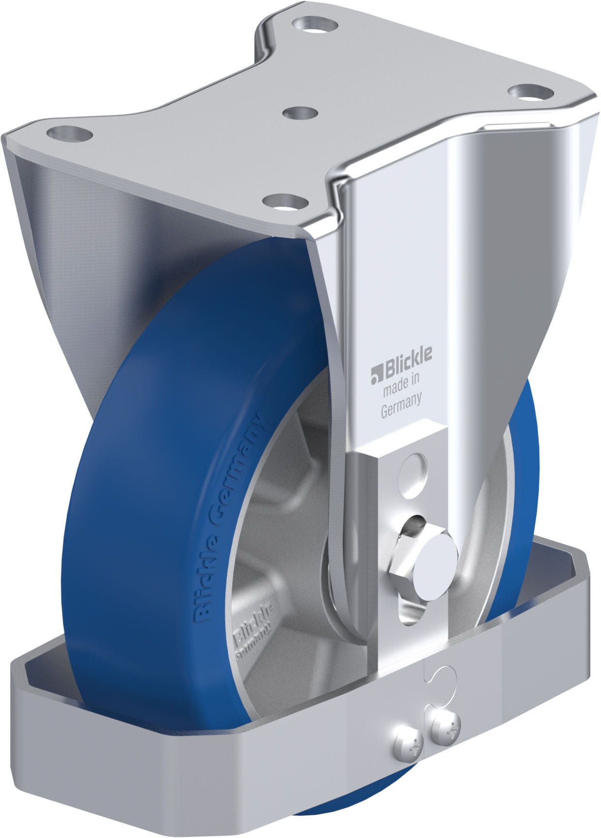 Bockrolle BH-ALBS 160K-FS, Ø 160 mm, max. 580 kg, Aluminium-Druckguss