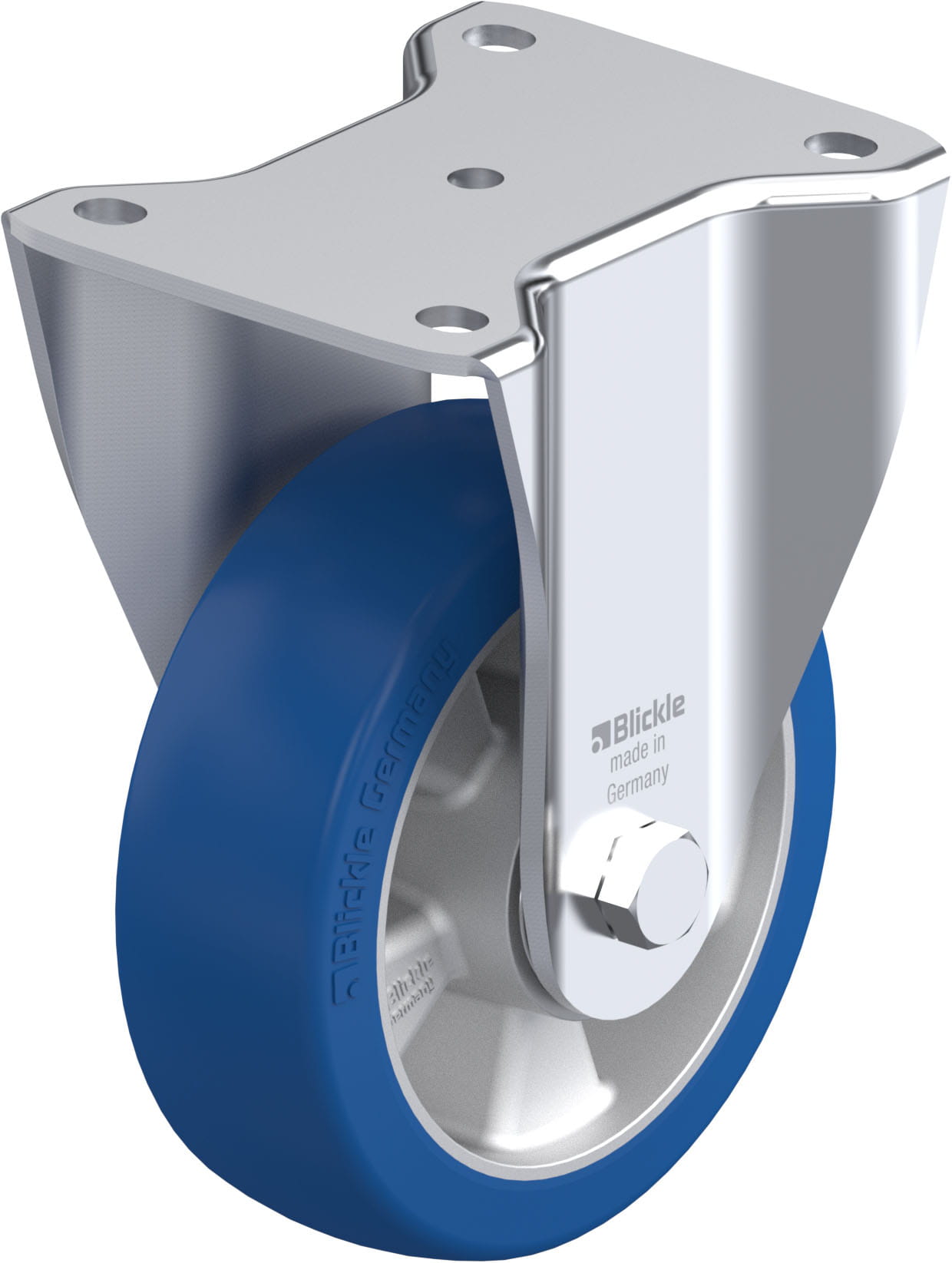 Bockrolle BH-ALBS 150K, Ø 150 mm, max. 500 kg, Aluminium-Druckguss