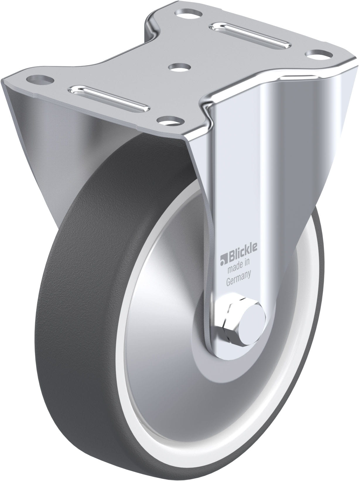 Bockrolle B-POTH 160K-FA, Ø 160 mm, max. 400 kg, hochwertiges Polyamid 6
