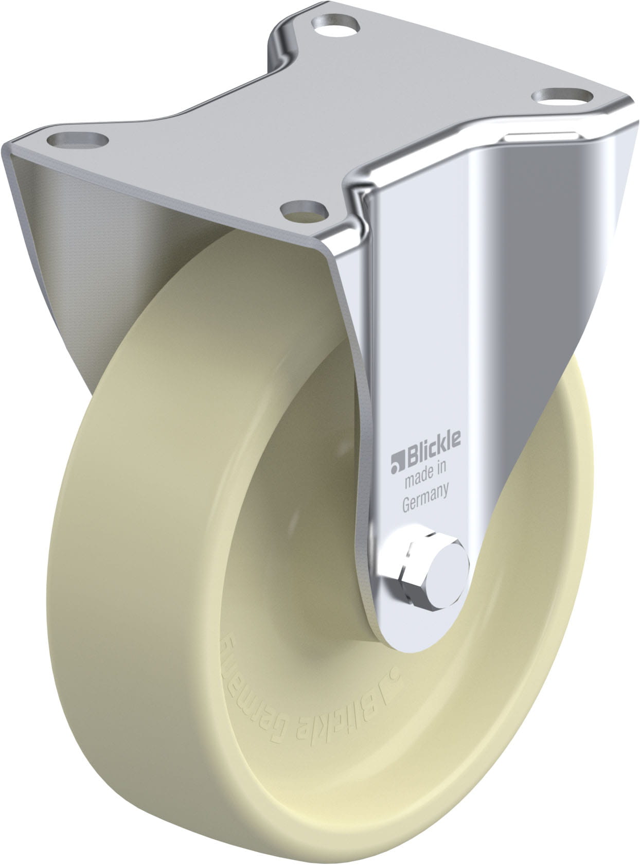 Bockrolle B-POH 125G, Ø 125 mm, max. 250 kg, hochhitzebeständiges Polyamid Blickle TempLine® PerformanceLight