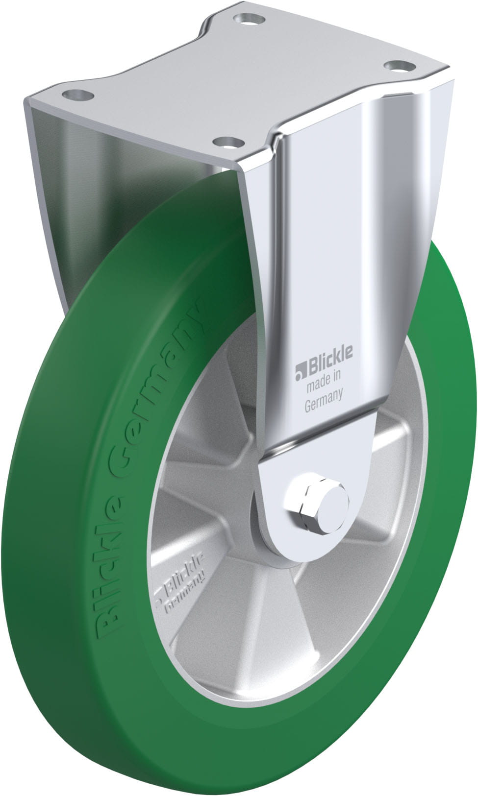 Bockrolle BH-ALST 250K, Ø 250 mm, max. 850 kg, Aluminium-Druckguss