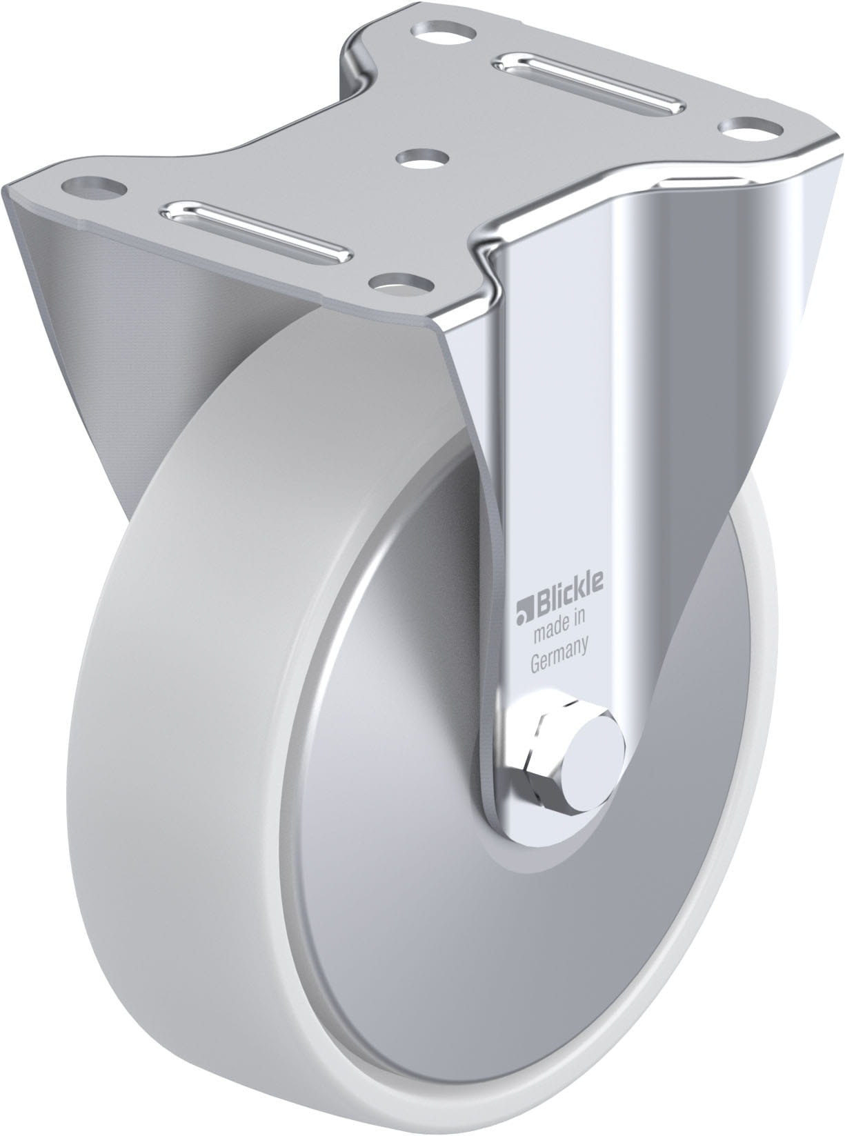 Bockrolle B-PO 160K-FA, Ø 160 mm, max. 400 kg, hochwertiges Polyamid 6