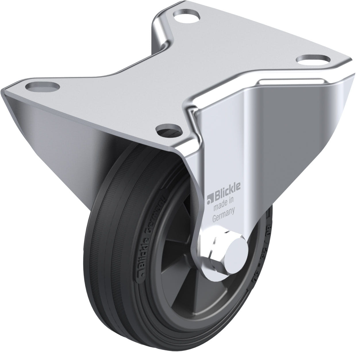 Bockrolle B-VPP 80G, Ø 80 mm, max. 50 kg, hochwertiges Polypropylen